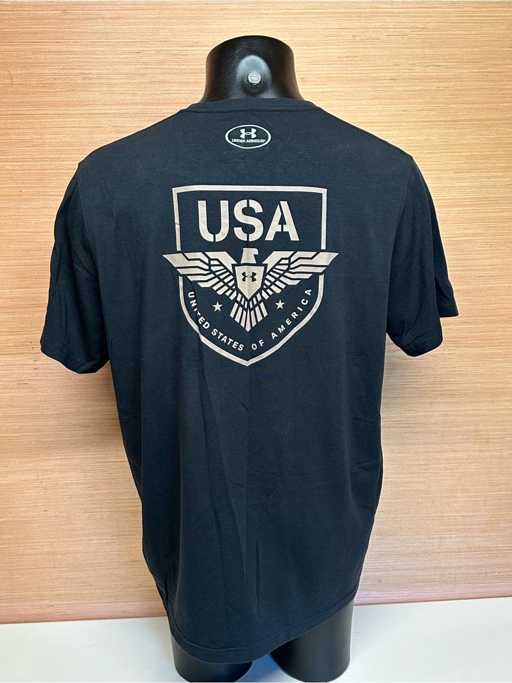 Under Armour USA United States of America Black Short Sleeve T-Shirt Size XL